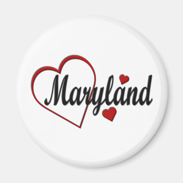 Aimant Love Maryland Hearts (Devant)