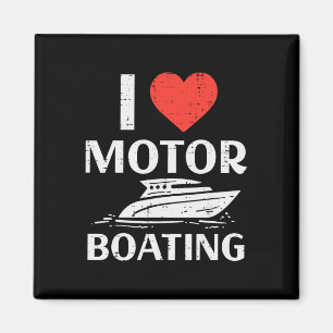Aimant Love Motor Boating Funny Motorboating Bateau Humou