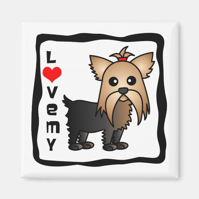 Aimant Love My Yorkshire Terrier (Devant)