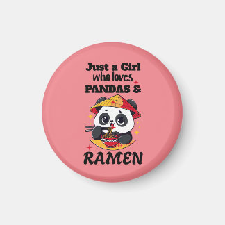 Aimant Love Pandas et Ramen