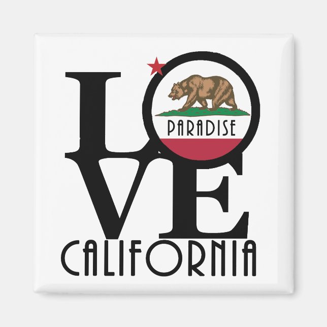 Aimant LOVE Paradise Californie (Devant)