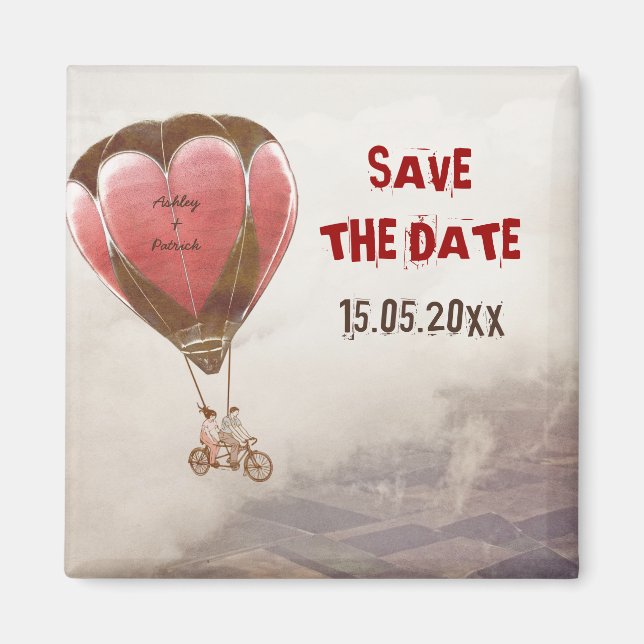 Aimant LOVE RÊVE Mariage Enregistrer la date (Devant)