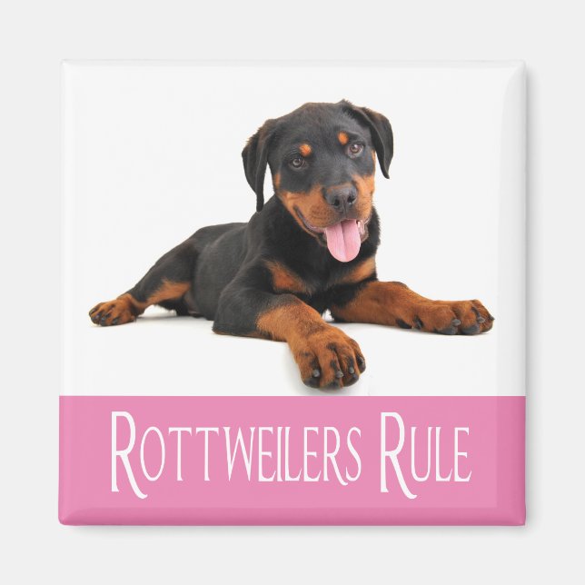 Aimant Love Rottweiler Chien chiot (Devant)