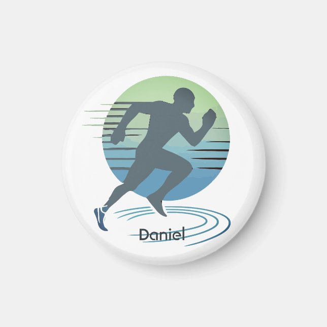 Aimant Love Running Marathon Compétitive Runner Custom (Devant)