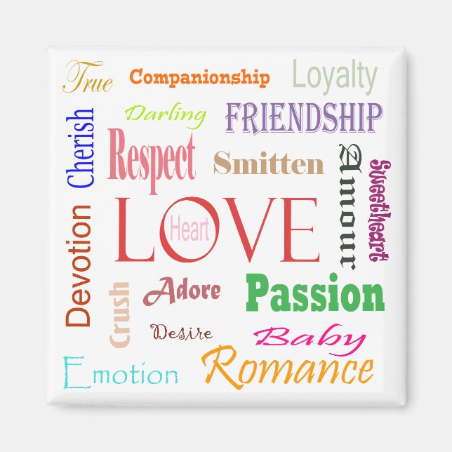 Aimant Love Synonyms par Shirley Taylor (Devant)