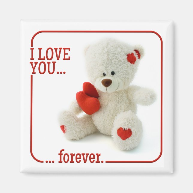 Aimant Love Teddy aimnet Valentine (Devant)