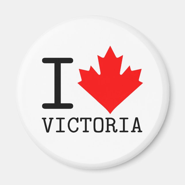 Aimant Love Victoria, Colombie-Britannique Canada Feuille (Devant)