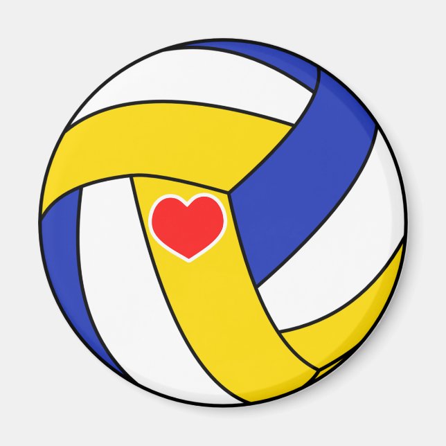 Aimant Love volleyball - Boule de sport avec coeur (Devant)