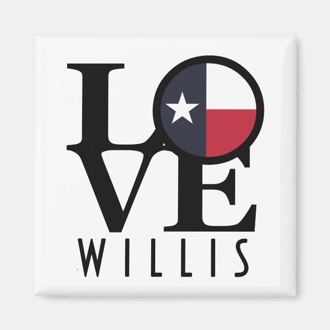 Aimant LOVE Willis Texas (Devant)