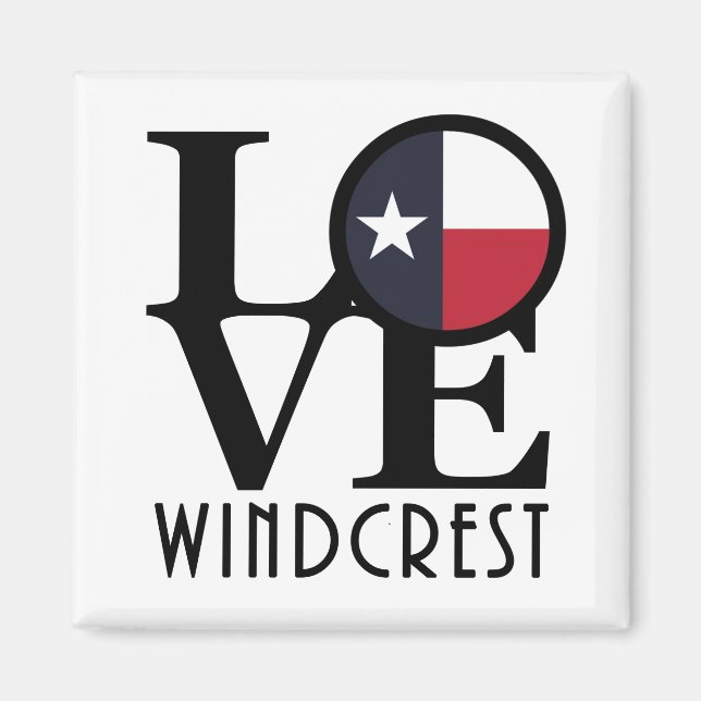 Aimant LOVE Windcrest Texas (Devant)