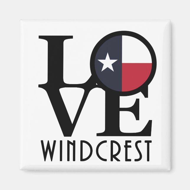 Aimant LOVE Windcrest Texas (Devant)