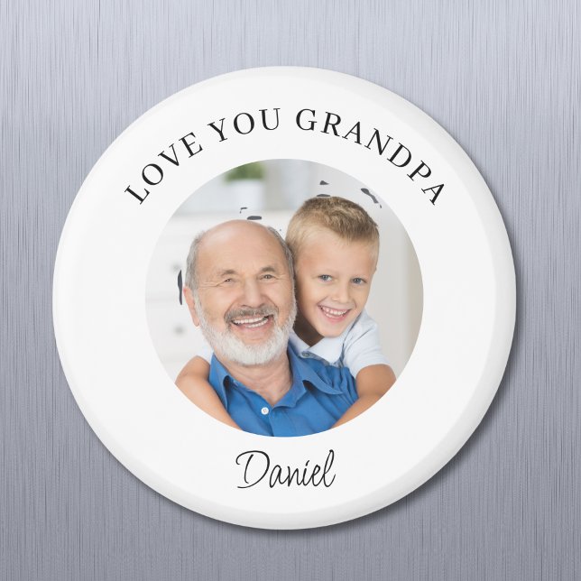 Aimant Love You Grandpa Keepsake Photo (Créateur téléchargé)