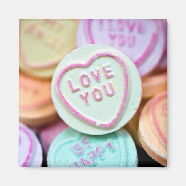 Aimant "Love you" Love heart sweets (Devant)