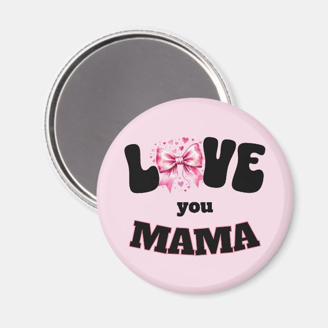 Aimant Love You Mama Coquette (Recto/Verso)
