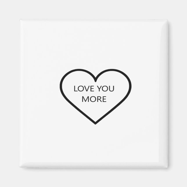 Aimant Love You More Heart Romantic Style  (Devant)
