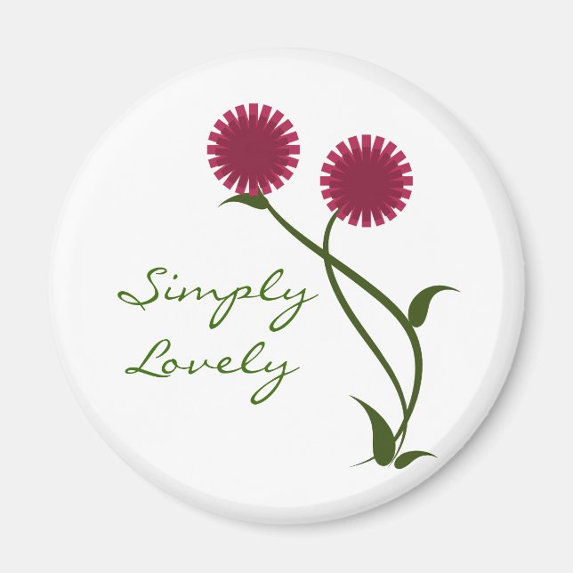 Aimant Lovely Blooms Magnet, Fuchsia (Devant)