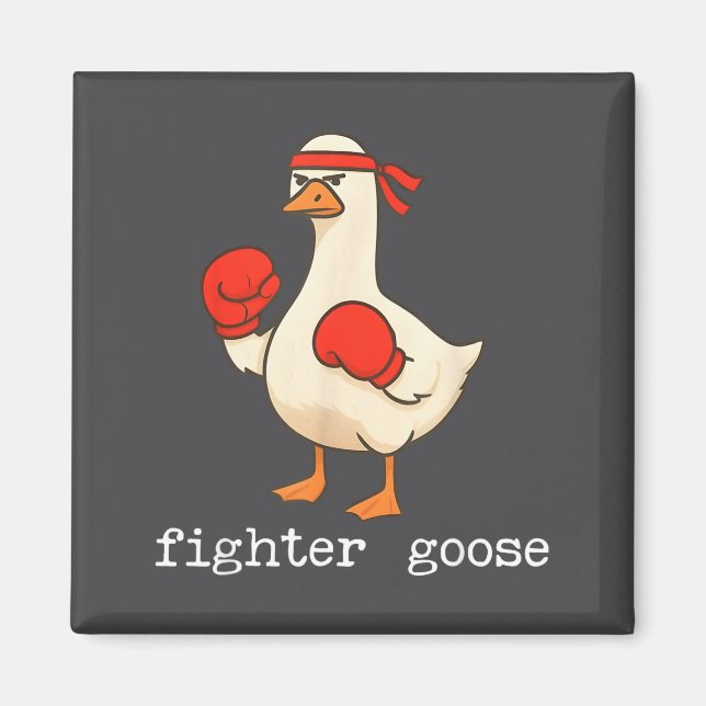 Aimant Lover Goose And Fighter Goose, Funny Couple Goose  (Devant)