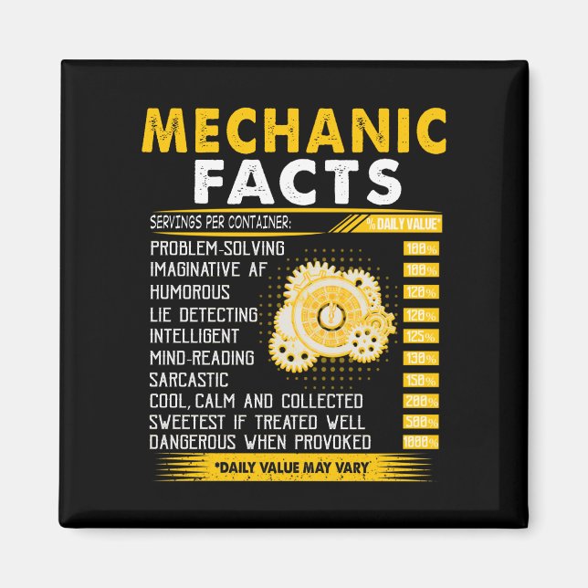 Aimant Lovers mécaniques | Mechanic Facts (Devant)