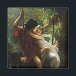 Aimant Lovers on a Swing. Spring by Pierre Auguste Cot<br><div class="desc">Vintage illustration Victorian love and romance image featuring a young couple in love swinging on a swing from a tree in a forest. Artist: Pierre Auguste Cot; titled Spring,  1873.</div>