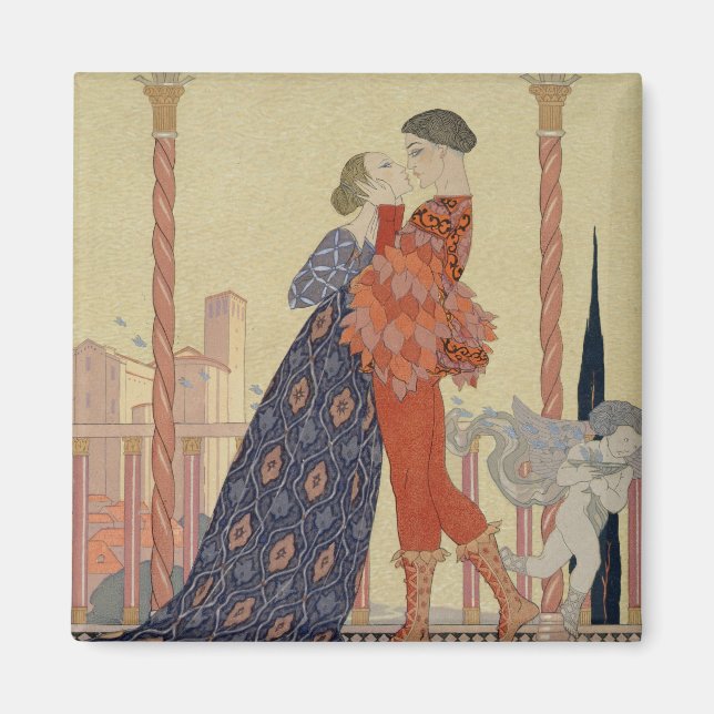 Aimant Lovers on Balcony (w/c on paper) (Devant)