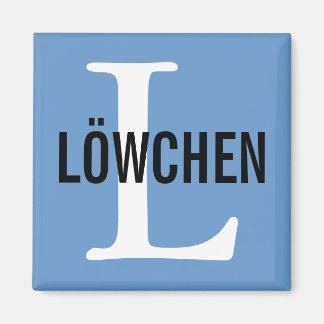 Aimant Löwchen race Monogram Design