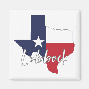 Aimant Lubbock, Texas Drapeau de carte magnétique