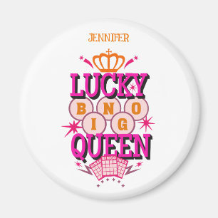 Aimant Lucky Bingo Queen /nom modifiable