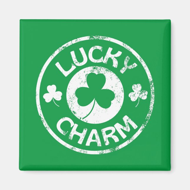 Aimant Lucky Charm Vintage St Patrick's Day (Devant)