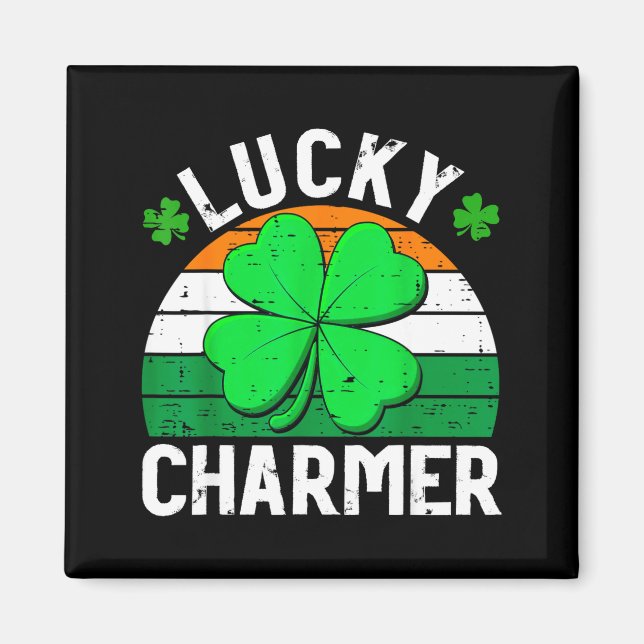 Aimant Lucky charmer shirts boys kids girls funny st (Devant)