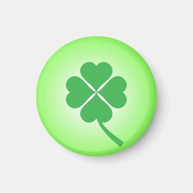 Aimant Lucky Four Leaf Shamrock Design-87906 (Devant)