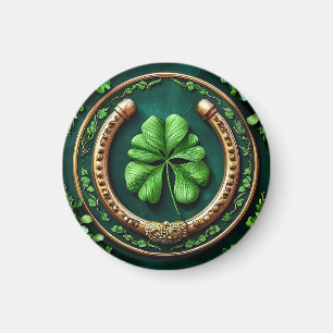 Aimant Lucky Horseshoe et Clover Design