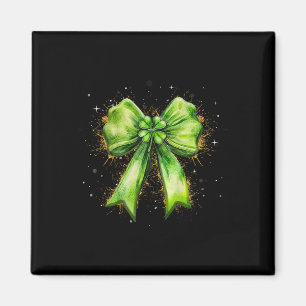 Aimant Lucky Irish Shamrock Coquette Bow St. Patrick’s Da