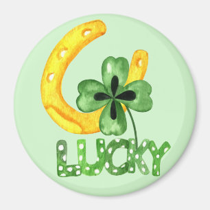 Aimant Lucky Shamrock & Horseshoe