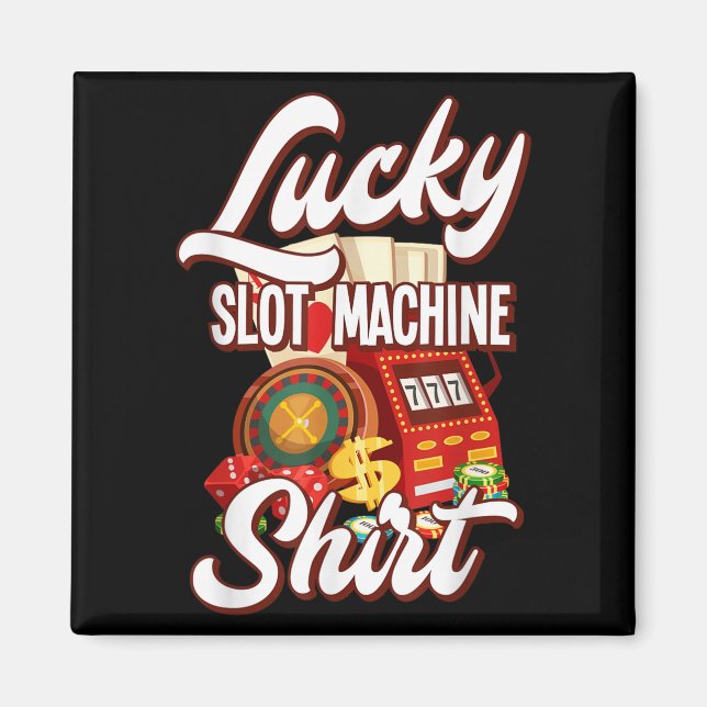 Aimant Lucky Slot Machine Casino Las Vegas Gambling  (Devant)