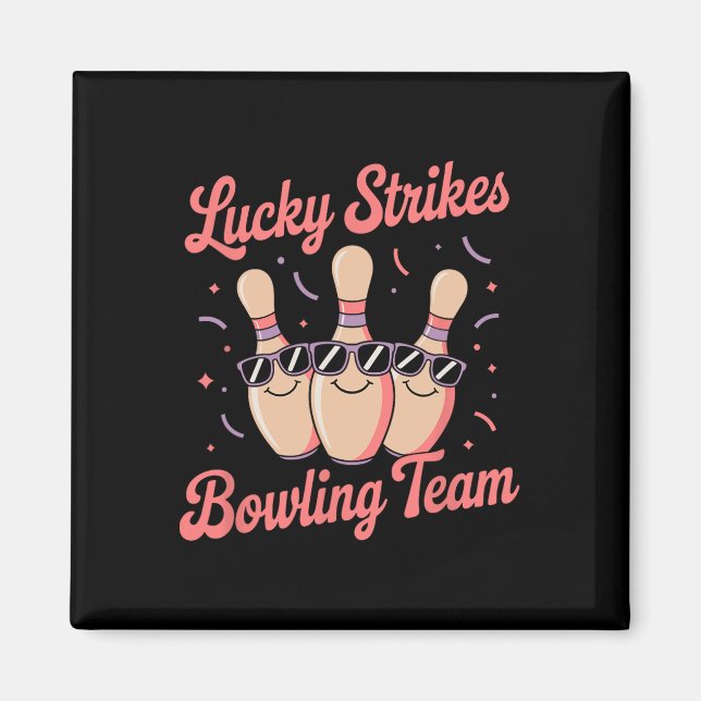Aimant Lucky Strikes Femmes Ou Girls Bowling Team (Devant)