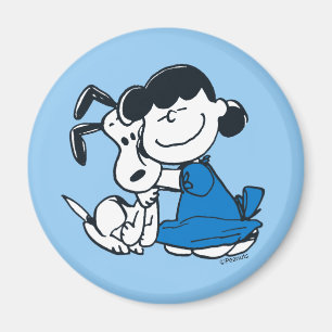 Aimant Lucy Hugging Snoopy