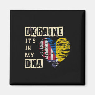 Aimant L'Ukraine est dans mon ADN Couleurs de soutien ukr
