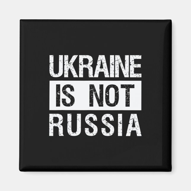 Aimant L'Ukraine n'est pas la Russie - Soutenez l'Ukraine (Devant)