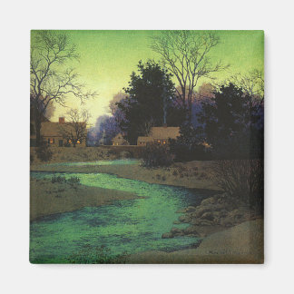 Aimant "Lullbrook in Winter", de Maxfield Parrish
