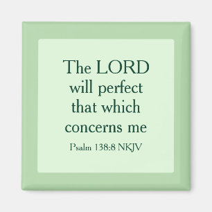 Aimant Lumière Vert foi chrétienne Bible Verse Écriture