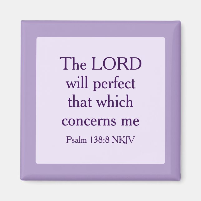 Aimant Lumière Violet foi chrétienne Bible Verse Écriture (Devant)