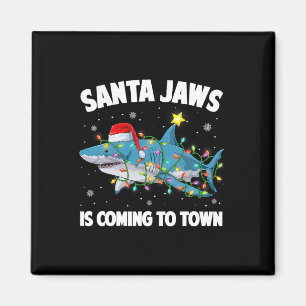 Aimant Lumières de Noël Requin Santa Joyeux Sharkmas Xmas