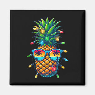 Aimant Lumières de Noël Tropical Pineapple Sungl Xmas En