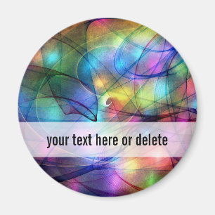 Aimant lumières rougeoyantes d'arc-en-ciel