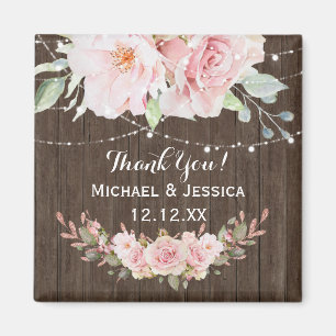 Aimant Lumières rustiques en bois de rose de rose