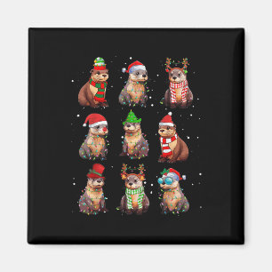 Aimant Luminaires de Noël Loutres Décoration Drôle Loutre