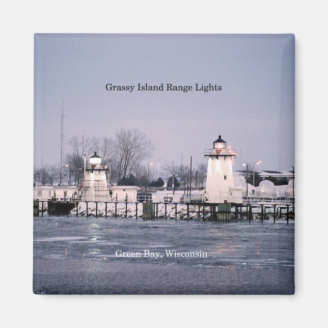 Aimant lumineux de la gamme Grassy Island (Devant)
