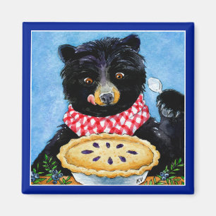 Aimant lunatique drôle mignon de tarte d'ours