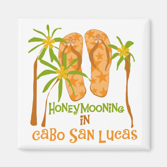 Aimant Lune de miel Cabo San Lucas Tshirts et cadeaux (Devant)