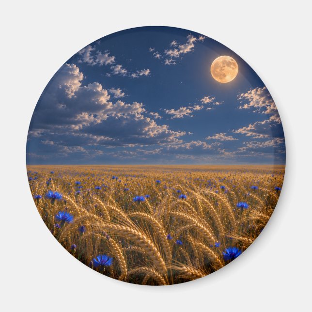 Aimant Lune de récolte dorée (Devant)